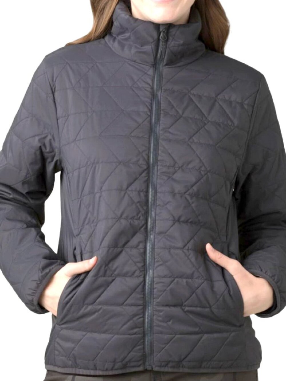 Prana Women's Charcoal Black Primaloft Long Sleeve Alpine Air Jacket Size XL